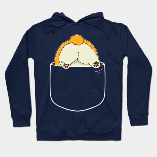 Funny Pocket Corgi Butt Humor Design for Cute Corgi Dog Owner and Lover Gift Hoodie